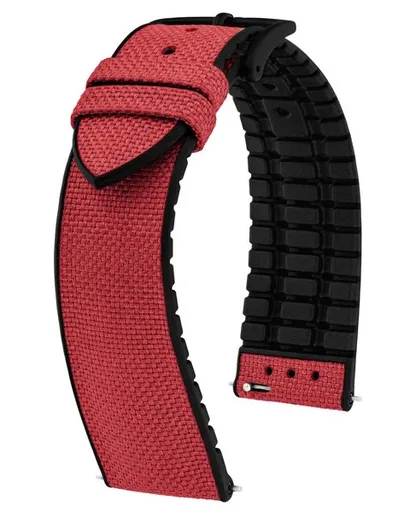 Řemínek Hirsch Arne - burgundy - 18 mm - M – Střední délka - 16 mm - Černá