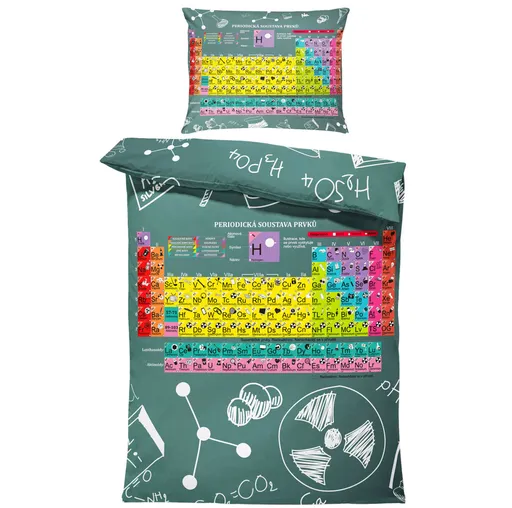 Povlečení Periodická tabulka prvků (Rozměr : 1x140/220 + 1x90/70)