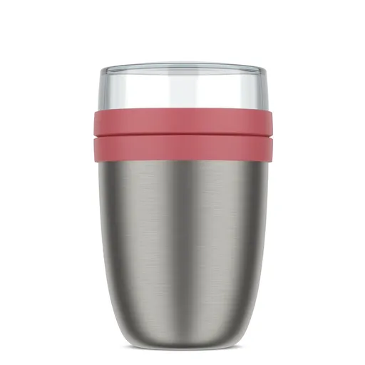Termobox z nerezové oceli Ellipse 500+200ml, Mepal, tmavě růžový