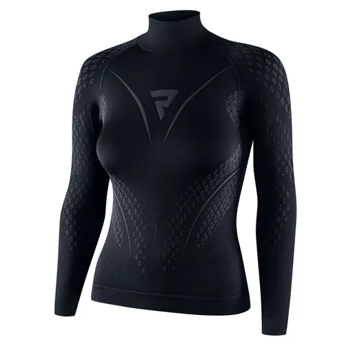 Dámské moto thermo triko Rebelhorn Therm II Lady Jersey černo-šedá S
