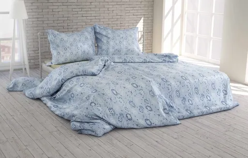 Polášek Krepové povlečení Pampeliška - Modrá | 40 x 40 cm