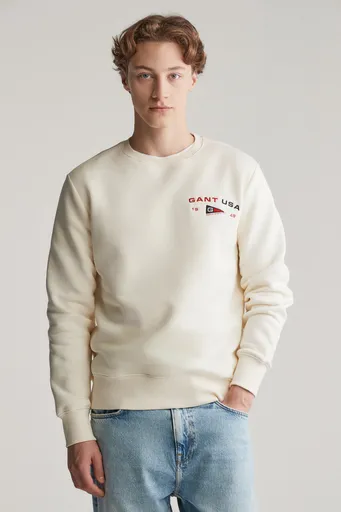 MIKINA GANT GRAPHIC C-NECK CREAM