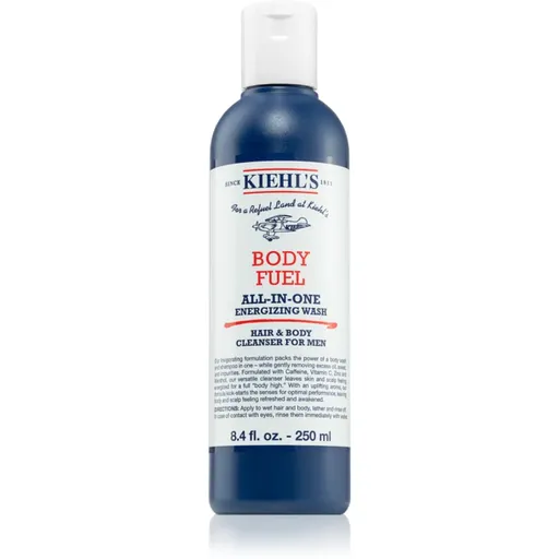 Kiehl's Body Fuel All-in One Energizing Wash šampon a sprchový gel pro všechny typy pleti včetně citlivé pro muže 250 ml
