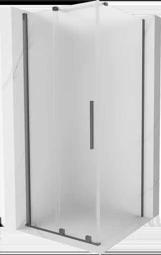 MEXEN/S Velar sprchový kout, posuvné dveře 90 x 90, dekor, grafit metal 871-090-090-31-95