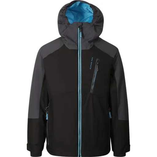 ALPINE PRO EDEFO Dětská lyžařská bunda, černá, velikost 128-134