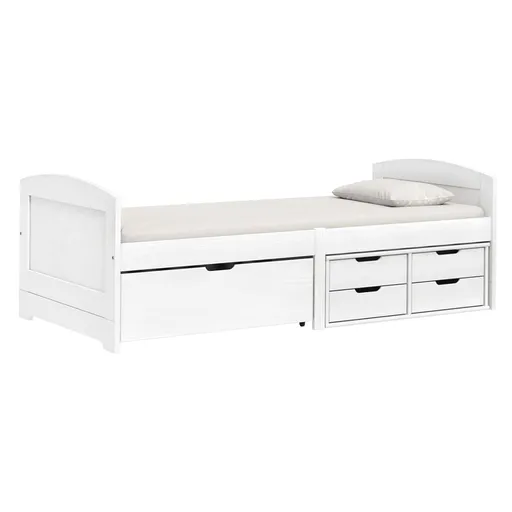 Jednolůžko se zásuvkami 8816B MARY bílý lak