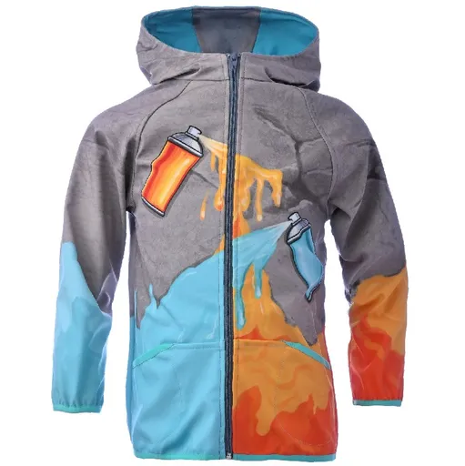 Dětská softshellová bunda – Graffitti (Velikost bundy: 158)