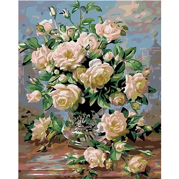 Malování podle čísel - Bílé růže (HRAmal00497nad)