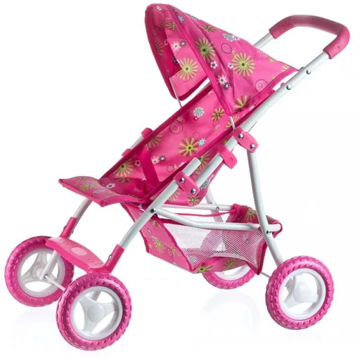 Teddies Kočárek pro panenky sportovní se stříškou