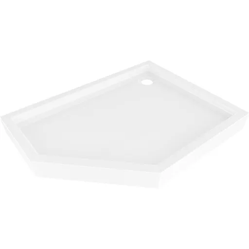 MEXEN Flow+ pětiboká sprchová vanička pravá 90 x 80, bílá lesk 46P108090RH