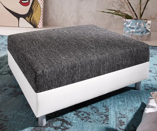 Taburet Clovis Š98 x H83 bílá černá Modulová strukturovaná