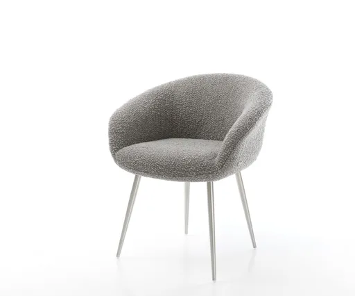 Jídelní židle Vinka-Flex podnož zúžená nerezová ocel bouclé