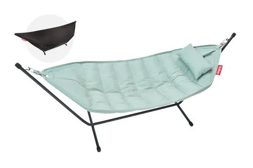 Houpací síť headdemock superb vč. polštáře a černé konstrukce, více variant - Fatboy Barva: seafoam