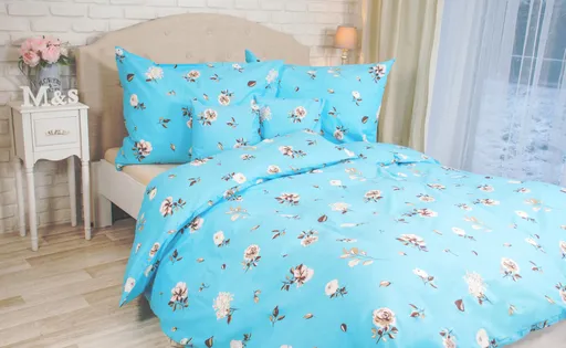 Bavlněné povlečení FLORIS BLUE