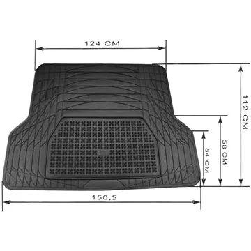 ACI univerzální gumová vložka do kufru s možností úpravy tvaru (max. rozměry 112x124/150,5 cm) (9907X07)