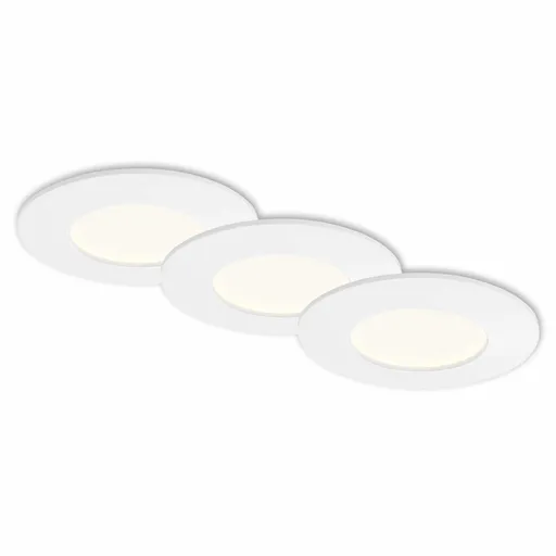 BRILONER 3ks sada LED vestavné svítidlo, pr. 8,5 cm, 4,8 W, bílé IP44 BRI 7282-036