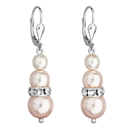 Evolution Group - Pavona Půvabné perličkové náušnice s krystaly 31150.3