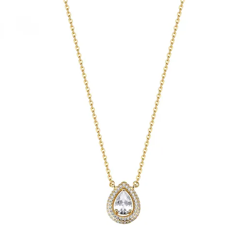 Rosato Pozlacený náhrdelník se zirkony Kapka Anna RZAN02