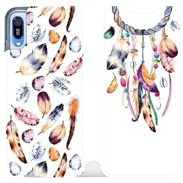 Flipové pouzdro na mobil Huawei Y6 2019 - M003S Lapač a barevná pírka (5903226884469)