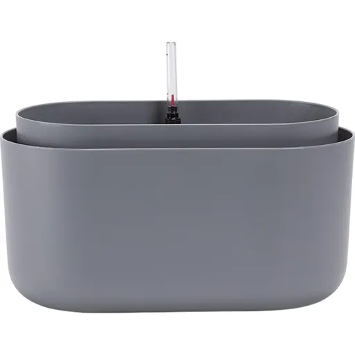 Plastia Samozavlažovací truhlík Tolita šedá, 31 x 16 cm