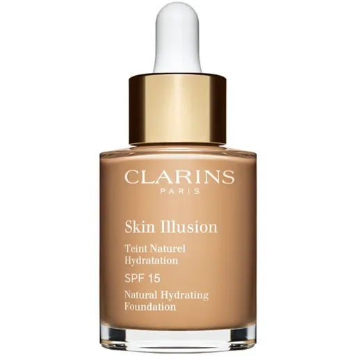 Clarins Skin Illusion Natural Hydrating Foundation rozjasňující hydratační make-up SPF 15 odstín 110N Honey 30 ml