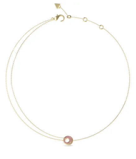 Guess Stylový pozlacený náhrdelník Blooming Summer JUBN05226JWYGPKT/U