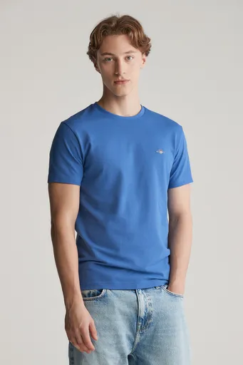 TRIČKO GANT SLIM PIQUE SS T-SHIRT RICH BLUE
