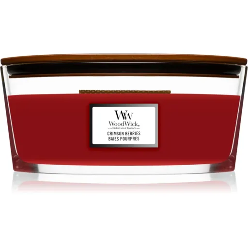 Woodwick Crimson Berries vonná svíčka s dřevěným knotem (hearthwick) 453,6 g