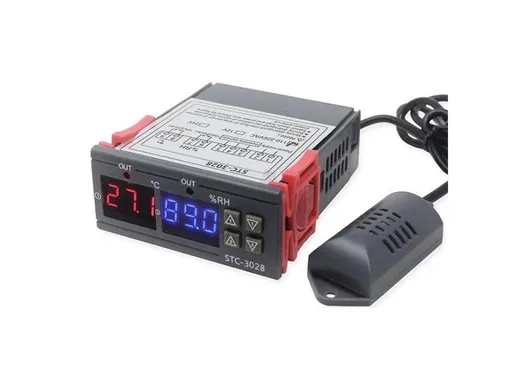 Digitální termostat a hygrostat STC-3028, napájení 12VDC