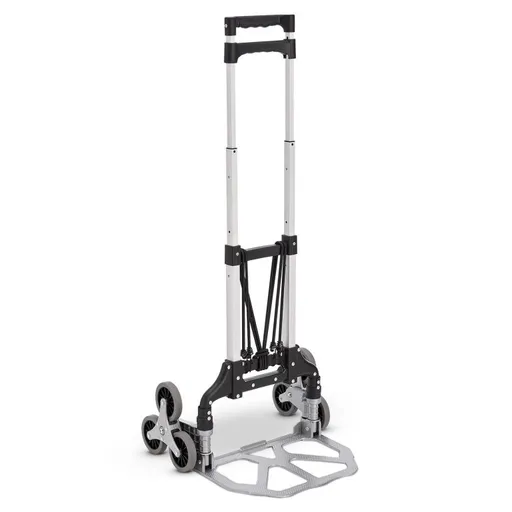 Skládací schodišťový rudl, 80 kg, teleskopická rukojeť