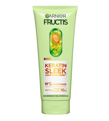 Garnier Fructis Keratin Sleek kondicionér na suché a krepaté vlasy 200 ml