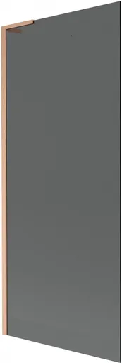 MEXEN/S Next L vanová zástěna FIX 80 x 150, grafit, měď kartáčovaná 895-080-000-03-40-65