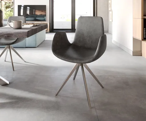 Otočná židle Ilia-Flex s područkami křížová podnož hranatá