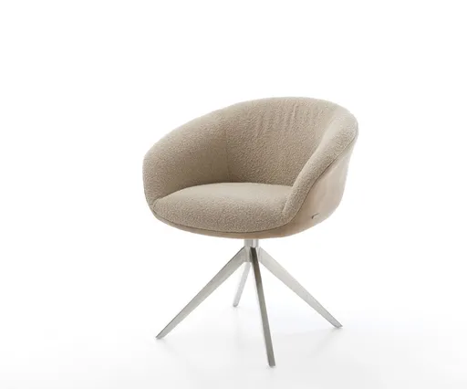 Otočná židle Vinka-Flex s područkami Směs materiálů Bláto