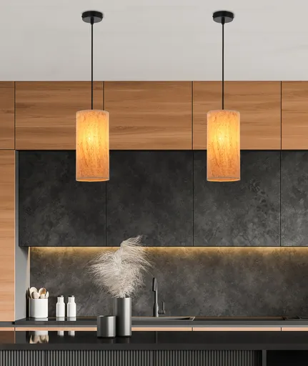 Závěsná lampa Aragona 1x60 e27 korkové stínidlo