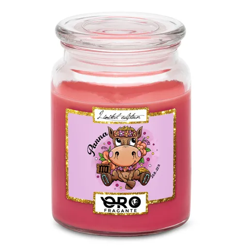 Svíčka Koňská znamení – panna (Vůně svíčky: Višně v čokoládě)