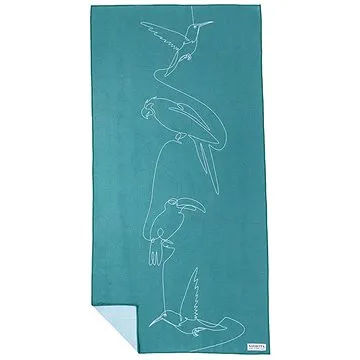 NAYAVITA eko plážová osuška Tropičtí Ptáci - zelená (BT-TRO-BIR-GRE-L)