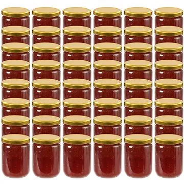 Zavařovací sklenice se zlatými víčky 48 ks 230 ml