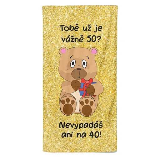 Osuška Tobě už je tolik? (věk: 50, Velikost osušky: 70x140cm)