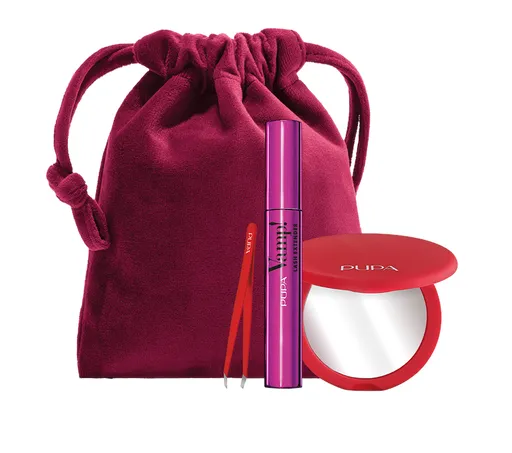 PUPA Milano Dárková sada s pinzetou a zrcátkem Lash Extender Mascara