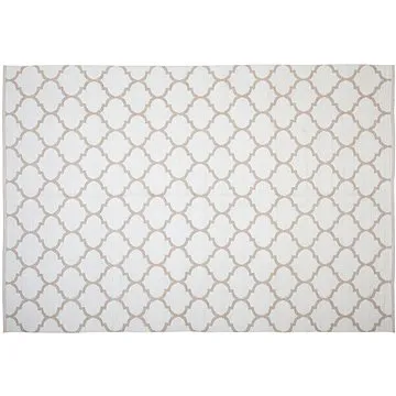 Béžový oboustranný koberec s geometrickým vzorem 140x200 cm AKSU, 141915 (beliani_141915)