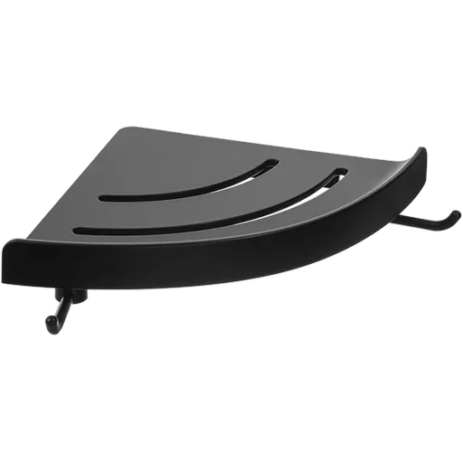 Kuchinox Nástěnná polička APO rohová s okrajem AKA_704T, černá mat