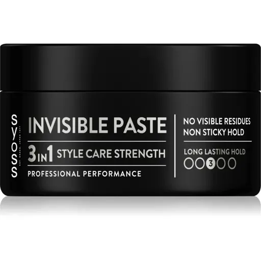 Syoss Invisible Hold transparentní stylingová pasta pro středně silnou fixaci 100 ml