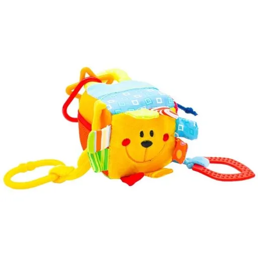 BABY MIX KOSTKA ZOO Interaktivní hračka, žlutá, velikost