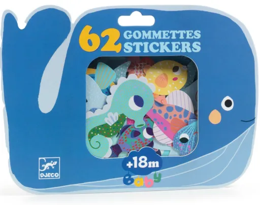 DJECO Moje první samolepky - Zvířátka z moře