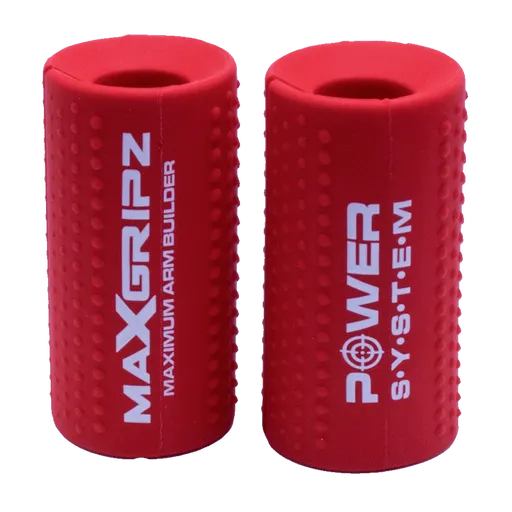 Power System Gripy na posilovací tyč MAX GRIPZ červené - XL