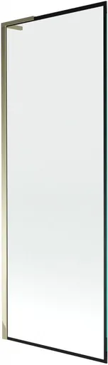 MEXEN/S Next L vanová zástěna FIX 70 x 150, černá vzor, zlatá 895-070-000-03-70-50