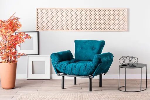 Křeslo ušák Nitta Single - Petrol Green