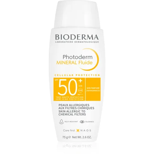 Bioderma Photoderm Mineral Fluid ochranný fluid bez chemických filtrů SPF 50+ 75 g