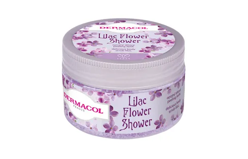 Dermacol Flower Shower Opojný tělový peeling šeřík 200 mg